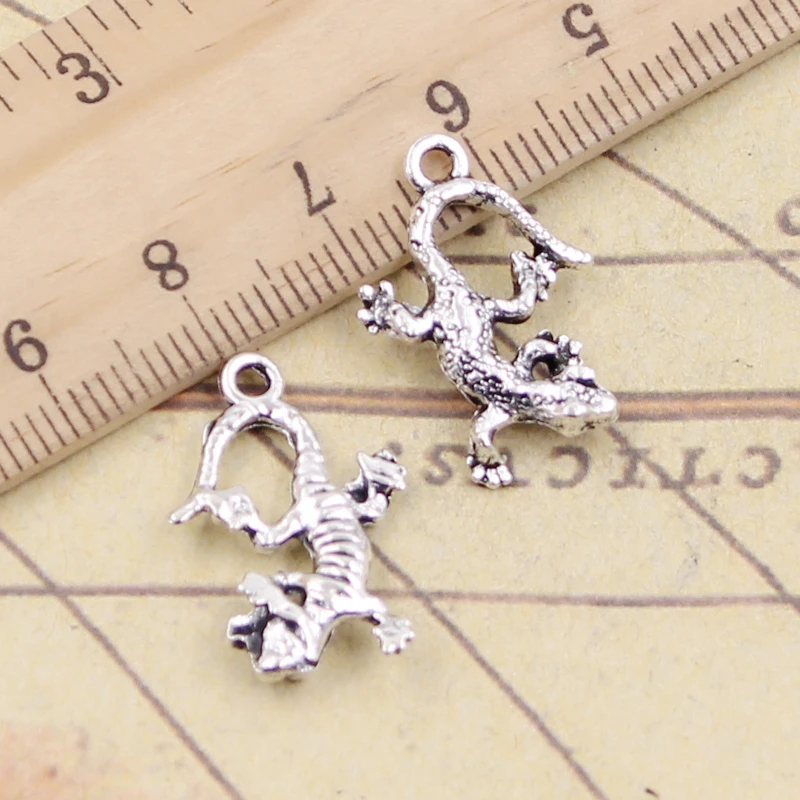 20pcs Charms Gecko Lizard 21x15mm Tibetan Silver Color Pendants Antique Jewelry Making DIY Handmade Craft
20pcs Charms Gecko Lizard 21x15mm Tibetan Silver Color Pendants Antique Jewelry Making DIY Handmade Craft