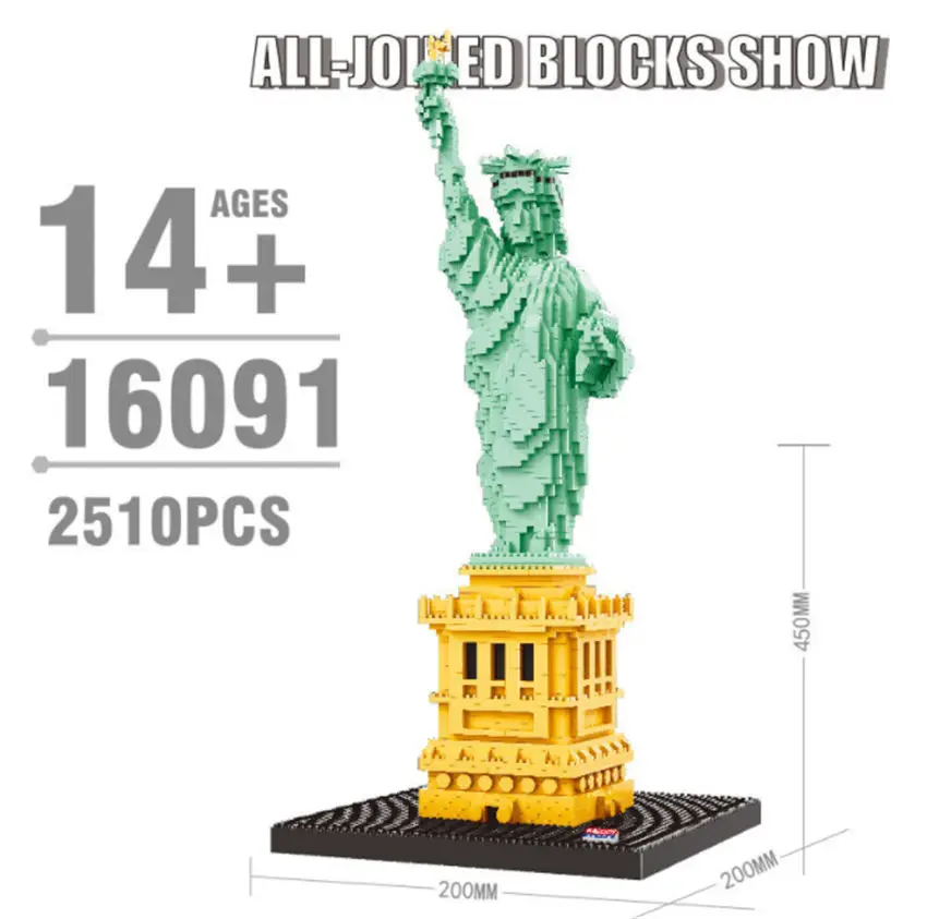 Balody World Famous Architecture Nanoblock Statue Of Liberty Plastic Construction Micro white house Bricks Educational Kid Toy
Balody World Famous Architecture Nanoblock Statue Of Liberty Plastic Construction Micro white house Bricks Educational Kid Toy