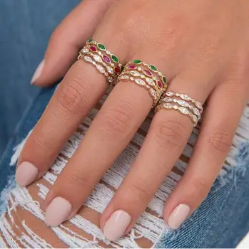 Top Quality Gold FASHION Classical CZ Wedding Ring Rose Gold Color AAA cubic zirconia Crystals rings Wholesale
Top Quality Gold FASHION Classical CZ Wedding Ring Rose Gold Color AAA cubic zirconia Crystals rings Wholesale