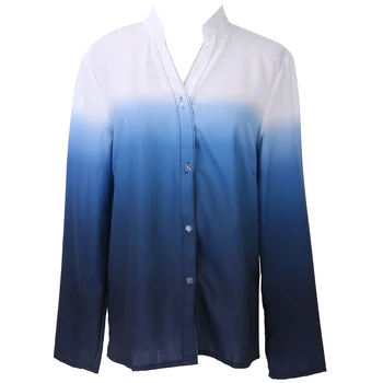 Summer Soft Women's Long Sleeve V neck Gradient color Casual Loose Tops Blouse Shirt women's shirt blouses top
Summer Soft Women's Long Sleeve V neck Gradient color Casual Loose Tops Blouse Shirt women's shirt blouses top