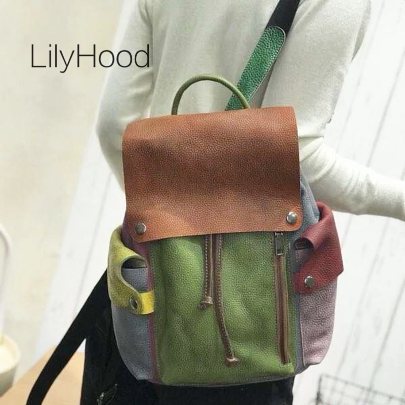 Casual Natural Brushed-off Leather Backpack 2019 Female Genuine Leather Multicolor Knapsack Women Drawstring Daily Daypack
Casual Natural Brushed-off Leather Backpack 2019 Female Genuine Leather Multicolor Knapsack Women Drawstring Daily Daypack