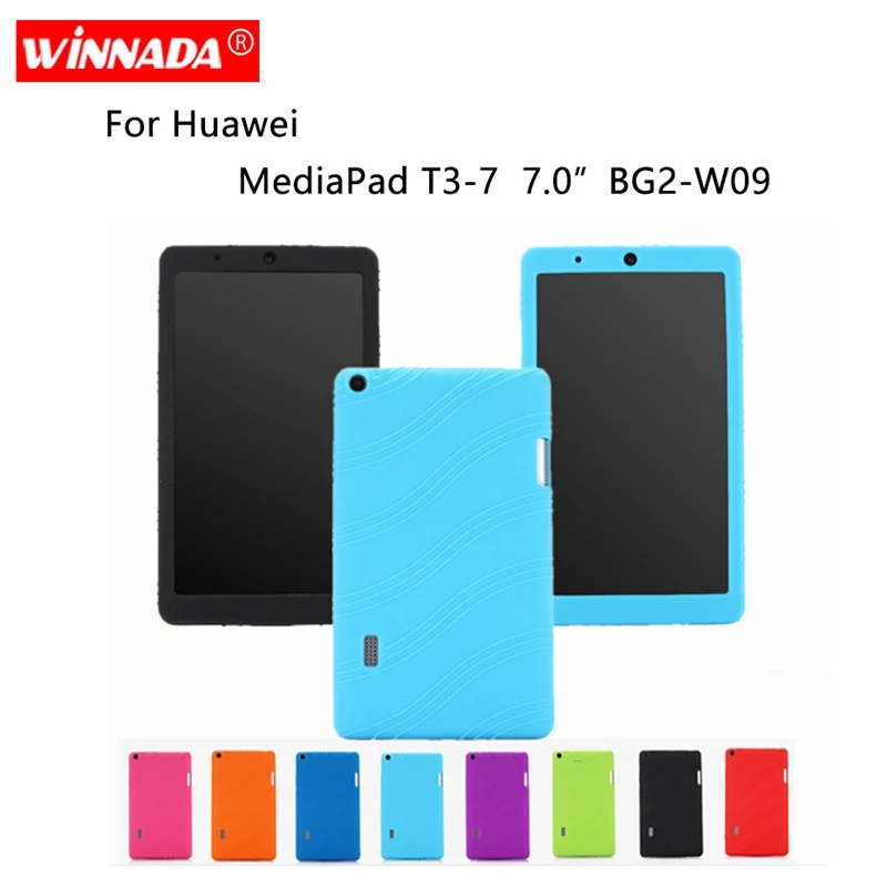Silicone case for Huawei MediaPad T3-7 7.0 inch cover soft rubber tablet case coque para for Huawei MediaPad T3 7.0 BG2-W09 
Silicone case for Huawei MediaPad T3-7 7.0 inch cover soft rubber tablet case coque para for Huawei MediaPad T3 7.0 BG2-W09