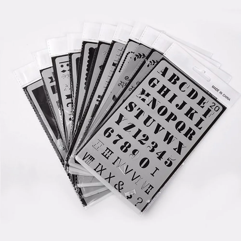 12/20/24PCS Journal Plastic Stencil Set DIY Drawing Hollow Template for Diary Notebook Cutting Dies for Scrapbooking
12/20/24PCS Journal Plastic Stencil Set DIY Drawing Hollow Template for Diary Notebook Cutting Dies for Scrapbooking