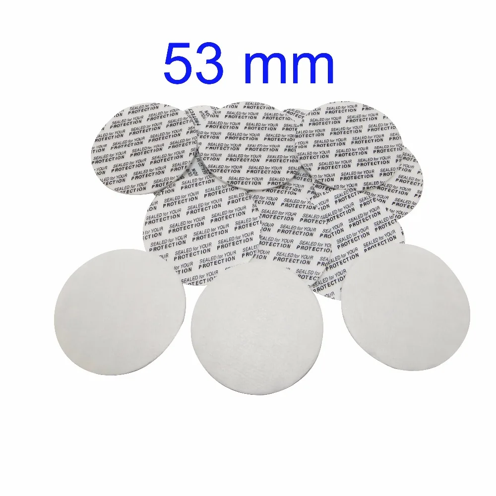 Pack of 100 28mm Press & Seal Cap Liners Foam Safety Tamper Seals