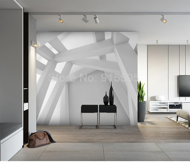 Custom Modern Abstract Geometric 3D (1 ㎡) Wallpaper