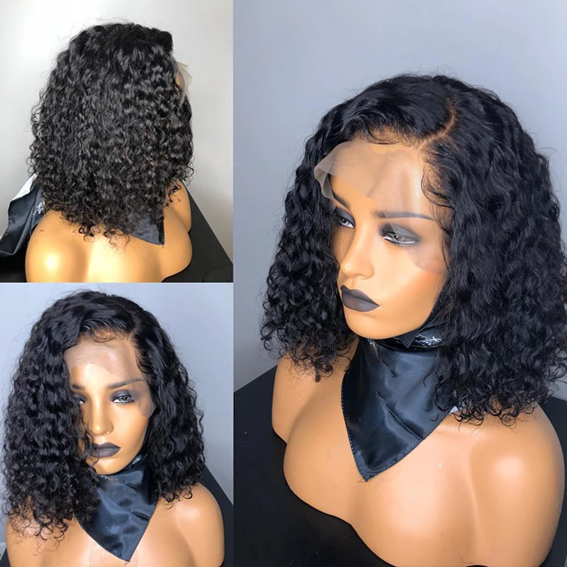 Deep Parting Curly Human Hair Wig Wet and Wavy 13*6 Lace Front Human Hair Wigs Short Bob Wig Pre Plucked Brazilian Remy Hair
Deep Parting Curly Human Hair Wig Wet and Wavy 13*6 Lace Front Human Hair Wigs Short Bob Wig Pre Plucked Brazilian Remy Hair