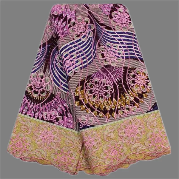 Most fashion African real batik wax fabric for clothing wax print fabric cotton with guipure lace SLW90(6yards/lot)
Most fashion African real batik wax fabric for clothing wax print fabric cotton with guipure lace SLW90(6yards/lot)