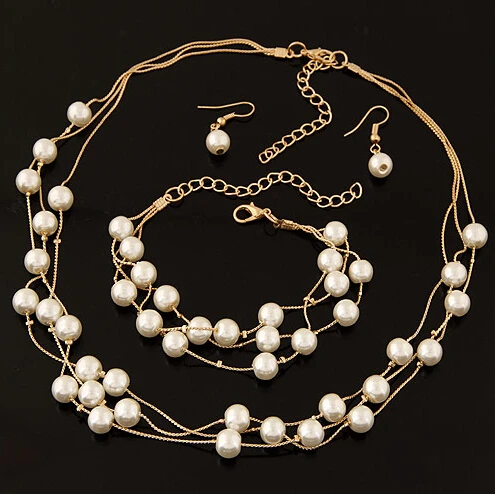 SPX6484 New 2016 Fashion Chain Pearl necklaces with earrings for women collares accessories Body Jewelry Sets
SPX6484 New 2016 Fashion Chain Pearl necklaces with earrings for women collares accessories Body Jewelry Sets