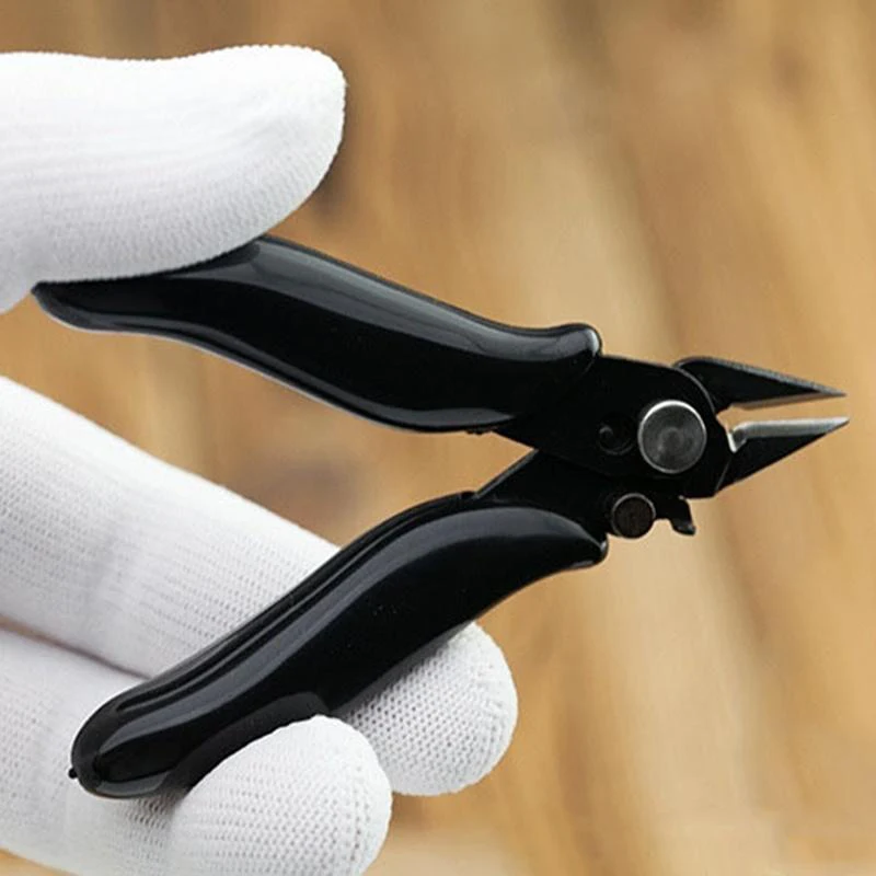2REIZ Diagonal Pliers Mini Wire Flush Cutter 3.5 Inch Micro Diagonal Cutting Pliers Wires Insulating Rubber Handle Model Pliers