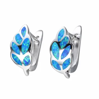 Fashion Leaves Women Earrings 925 Sterling Silver White/Blue Fire Opal Clip Earrings Jewelry
Fashion Leaves Women Earrings 925 Sterling Silver White/Blue Fire Opal Clip Earrings Jewelry