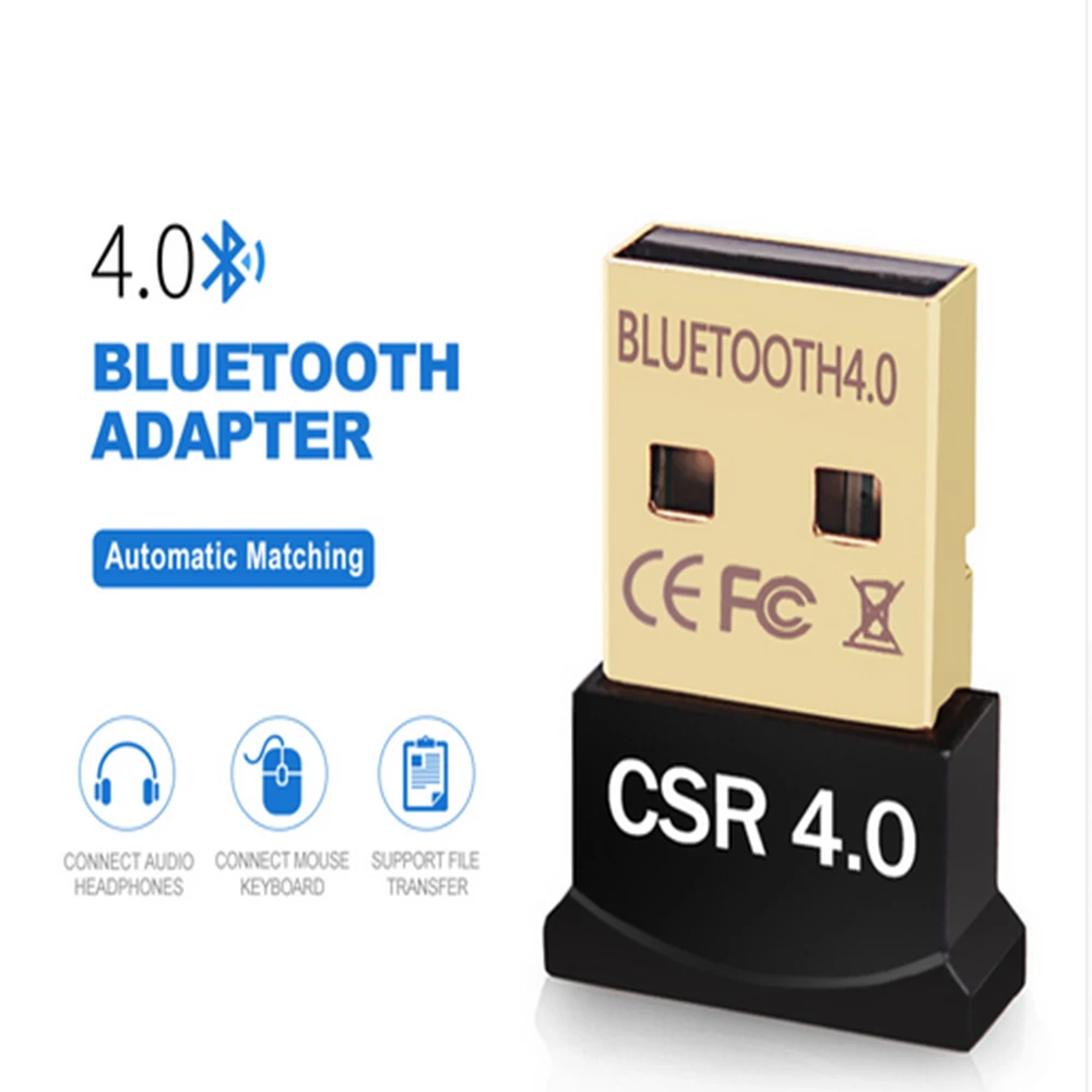 

Bluetooth V4.0 Dongle USB Adapter CSR Dual Mode Mini Wireless Bluetooth 20M Transmitter for Windows 10 8 Win 7 Vista XP 32/64Bit