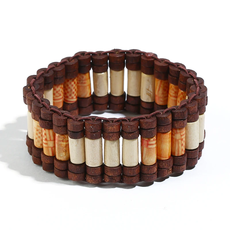 FLDZ Fashion Vintage Wooden Elastic Wrap Charm Bracelet Handmade Woven Cuff Bracelet For Women Jewelry Pulseras Mujer Moda 2018
FLDZ Fashion Vintage Wooden Elastic Wrap Charm Bracelet Handmade Woven Cuff Bracelet For Women Jewelry Pulseras Mujer Moda 2018