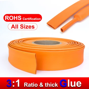 1M 2.4/3.2/4.8/6.4/7.9/9.5/12.7/15mm 3:1 ratio Dual Wall Orange Heat Shrink Tube Adhesive thick Glue Tubing Wrap Wire Cable kit
1M 2.4/3.2/4.8/6.4/7.9/9.5/12.7/15mm 3:1 ratio Dual Wall Orange Heat Shrink Tube Adhesive thick Glue Tubing Wrap Wire Cable kit