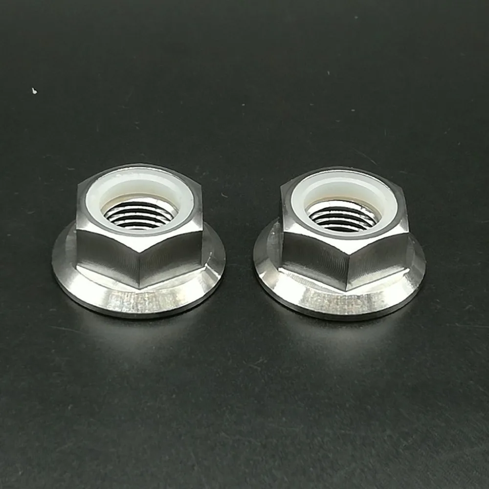 2pcs Titanium Ti M14x1.25 Pitch Sprocket Flange Lock Nut - Gr.5 6Al/4V Bike Nuts Bicycle Screws
2pcs Titanium Ti M14x1.25 Pitch Sprocket Flange Lock Nut - Gr.5 6Al/4V Bike Nuts Bicycle Screws
