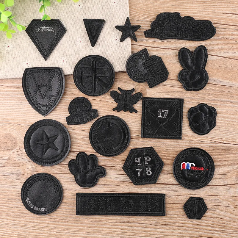 1pc Hot Leather Embroidery Black Iron On Patches For Clothing Tshirt Backpack Sequin Fabric Badge Cool Man Applique High Quality
1pc Hot Leather Embroidery Black Iron On Patches For Clothing Tshirt Backpack Sequin Fabric Badge Cool Man Applique High Quality