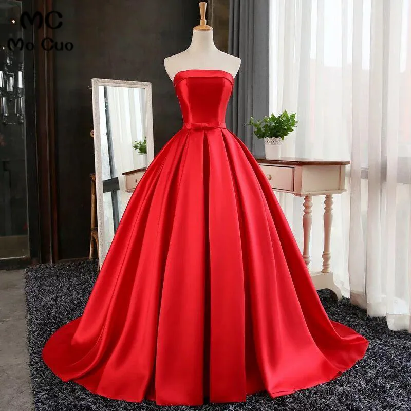 New Evening Dresses Long Lace Up Back Robe de soiree Valentine's Day Satin Strapless Women Evening Party Dresses for Women
New Evening Dresses Long Lace Up Back Robe de soiree Valentine's Day Satin Strapless Women Evening Party Dresses for Women