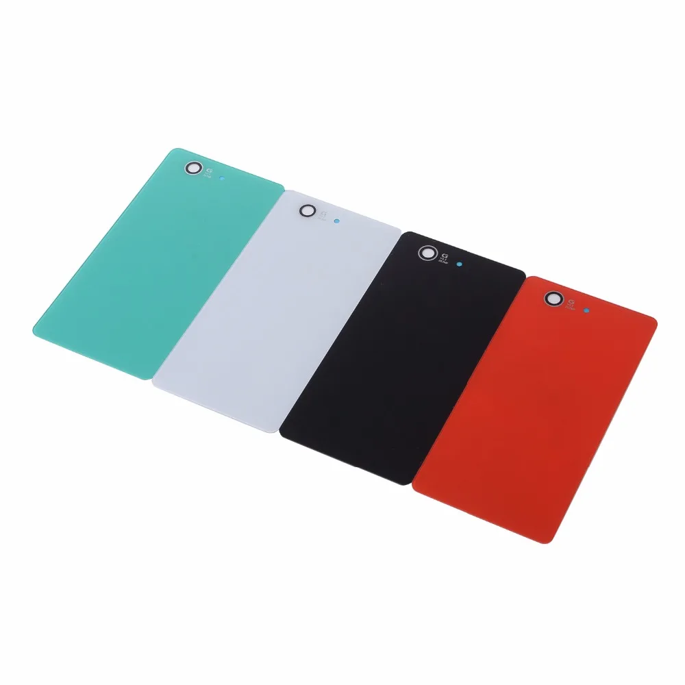 

1pcs For Sony Xperia Z3 Compact D5803 D5833 Case Glass Battery Housing Cover Z3 Mini Replacement Back Cover Cases