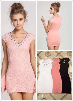Newest Top Quality Sexy Women Dress V Neck 3 Color Beading Bandage Dress Party Dress
Newest Top Quality Sexy Women Dress V Neck 3 Color Beading Bandage Dress Party Dress