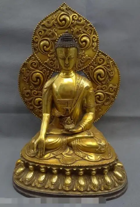 S03895 19" Tibet Bronze Gilt Buddhism Sakyamuni Joss Shakyamuni Buddha Bowl Statue Set (B0328)
S03895 19" Tibet Bronze Gilt Buddhism Sakyamuni Joss Shakyamuni Buddha Bowl Statue Set (B0328)