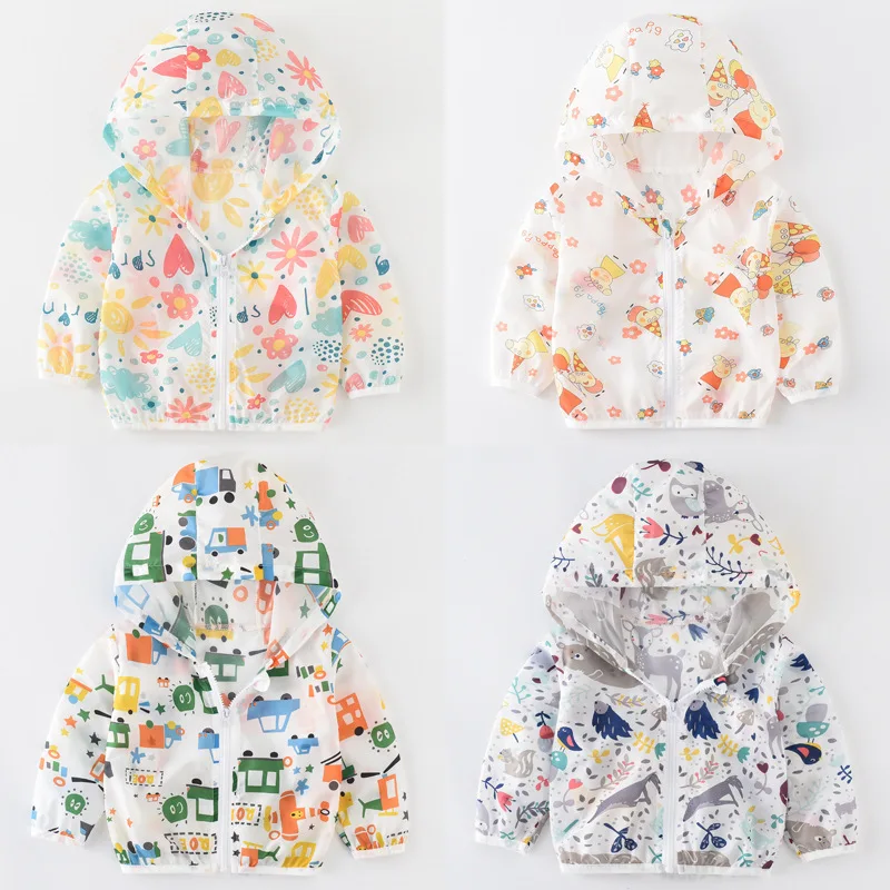 Summer Children's Clothing For Boys Girls Hooded Sun Protection Clothing Children Coat Zipper Shirt Casaco Menina Bobo Choses
Summer Children's Clothing For Boys Girls Hooded Sun Protection Clothing Children Coat Zipper Shirt Casaco Menina Bobo Choses