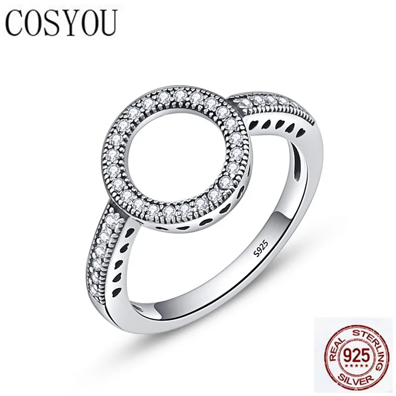 COSYOU 2019 female genuine forever Clear Black CZ Circle Round Finger Ring 925 Sterling Silver for Women GIRL Jewelry SCR041
COSYOU 2019 female genuine forever Clear Black CZ Circle Round Finger Ring 925 Sterling Silver for Women GIRL Jewelry SCR041