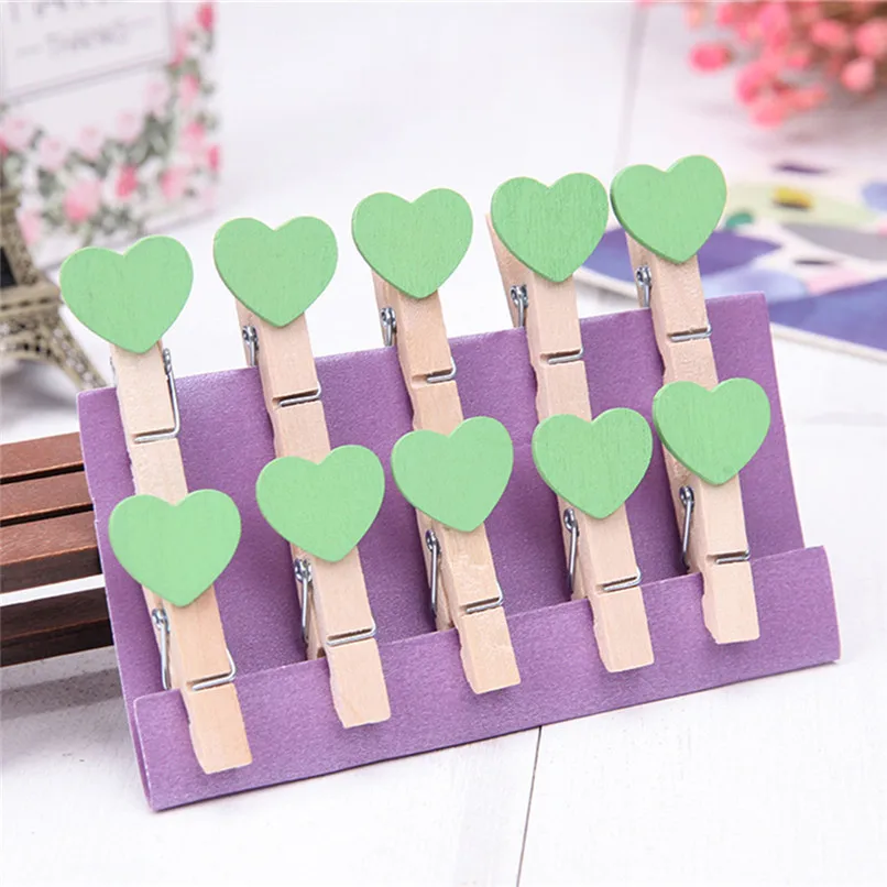 10pcs Lot Mini Clothespins Wooden Decorative Clothes Pegs Diy