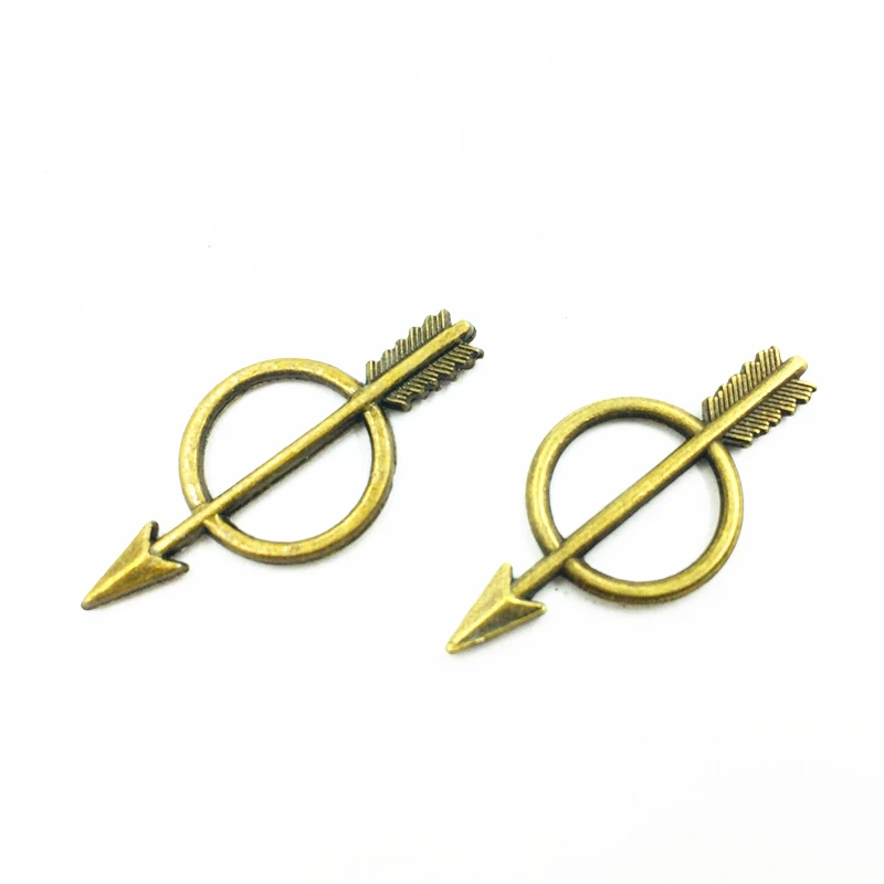 30Pcs Antique Bronze Tone Pendants For Bracelets Necklaces Arrow In The Round Metal Charms Craft Jewelry DIY Accessories 28mm
30Pcs Antique Bronze Tone Pendants For Bracelets Necklaces Arrow In The Round Metal Charms Craft Jewelry DIY Accessories 28mm