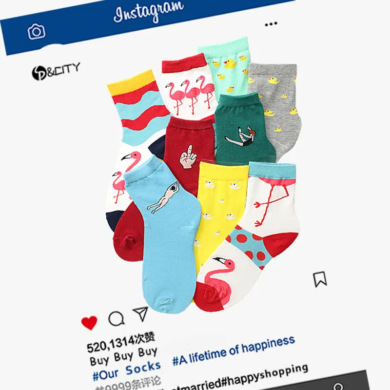 SP&CITY Ins Style Women Flamingo Funny Patterned Short Socks Harajuku Fashion Duck Animal Hipster Socks Female Durable Art Sox
SP&CITY Ins Style Women Flamingo Funny Patterned Short Socks Harajuku Fashion Duck Animal Hipster Socks Female Durable Art Sox