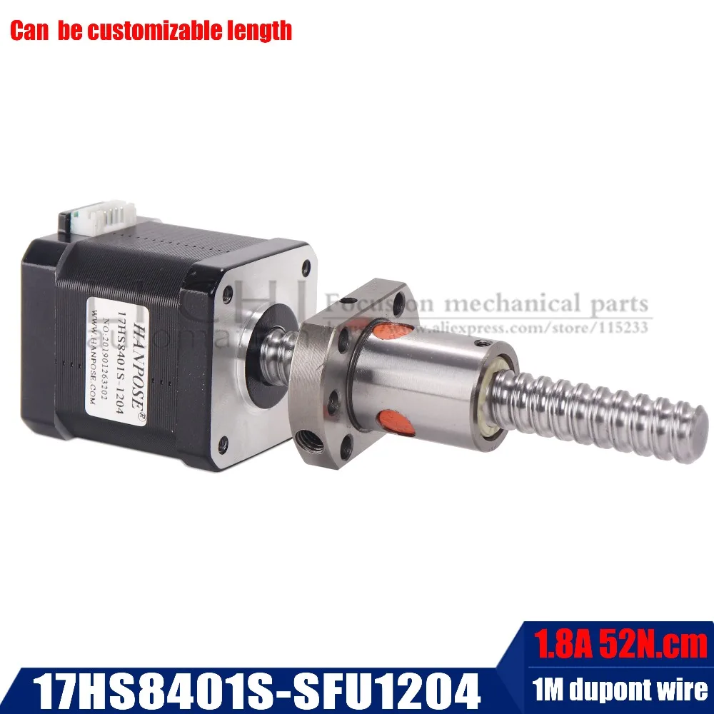 17hs8401s 48mm 1.8A stepper motor with ballscrew sfu1204 motor nema17 42 motor for CNC engraving machine or precision machine
17hs8401s 48mm 1.8A stepper motor with ballscrew sfu1204 motor nema17 42 motor for CNC engraving machine or precision machine