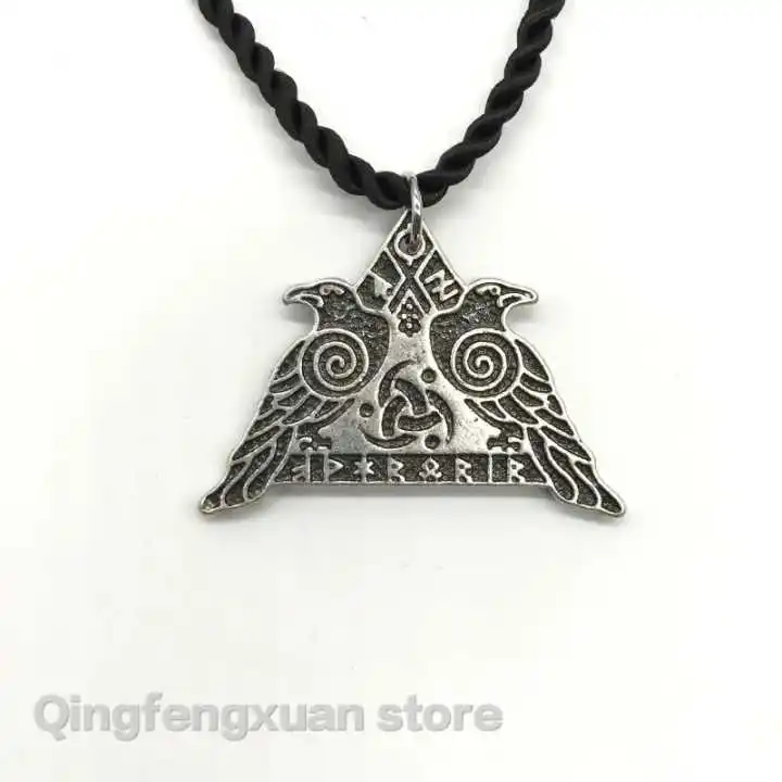 High quality Viking series Nordic Slavic Rune Raven Odin God Horn Pendant Necklace
High quality Viking series Nordic Slavic Rune Raven Odin God Horn Pendant Necklace