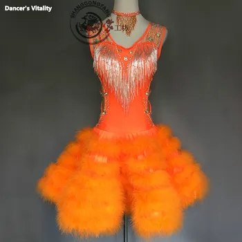 2017Women Latin Dance Collar Clothes Rumba Cha-Cha Dance Dress Girls Latin Dance Professional Sleeveless V back Latin Costumes
2017Women Latin Dance Collar Clothes Rumba Cha-Cha Dance Dress Girls Latin Dance Professional Sleeveless V back Latin Costumes