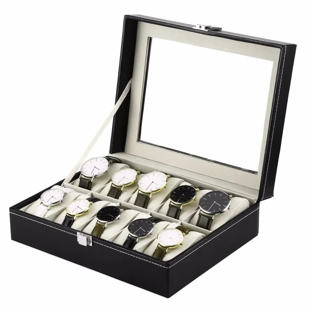 Watch Box Holder Case Display Jewelry Storage Organizer PU Leather Wristwatch Box Case Professional 10 Grid Caixa Para Relogio
Watch Box Holder Case Display Jewelry Storage Organizer PU Leather Wristwatch Box Case Professional 10 Grid Caixa Para Relogio