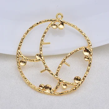 Circle Tree Branch Pendant Charms 24K Gold Color Metal Findings for Jewelry Making DIY Earrings Supplies Hand Made Accessories
Circle Tree Branch Pendant Charms 24K Gold Color Metal Findings for Jewelry Making DIY Earrings Supplies Hand Made Accessories