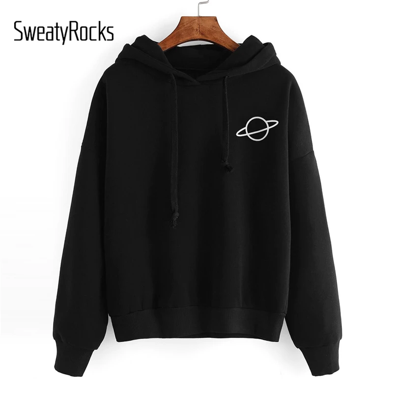 SweatyRocks Solid Casual Planet Print Drop Shoulder Hoodie Long Sleeve Pullovers 2018 Autumn Winter Active Wear Women Sweatshirt
SweatyRocks Solid Casual Planet Print Drop Shoulder Hoodie Long Sleeve Pullovers 2018 Autumn Winter Active Wear Women Sweatshirt