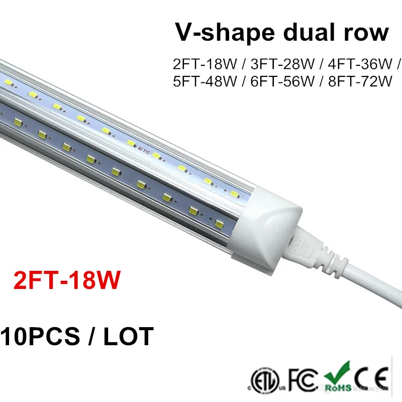 LED Tube T8 Foot 2 ft 2ft High Lumen LED Tubes Light V Shape Integrate Double Side Power Cooler Door Lighting SMD2835
LED Tube T8 Foot 2 ft 2ft High Lumen LED Tubes Light V Shape Integrate Double Side Power Cooler Door Lighting SMD2835