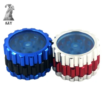 

SY Aluminum Alloy Mini Herb Grinder Portable 3 Layer Smoke Spice Crusher Hand Muller Smoking Pipe Accessories Gadgets