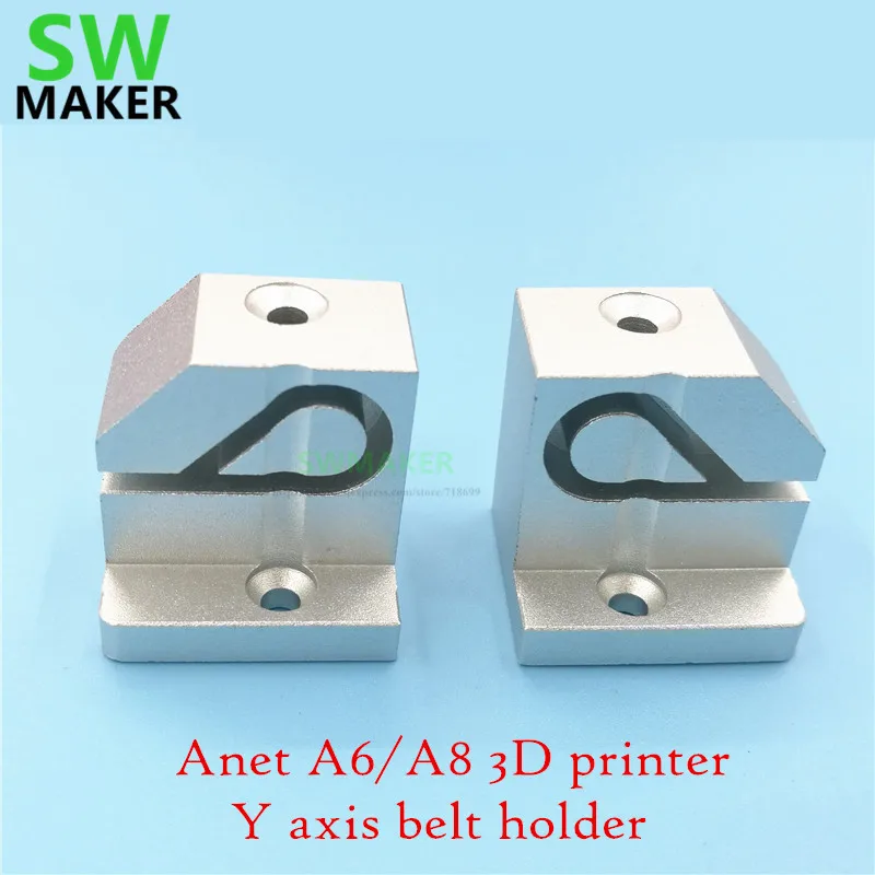 SWMAKER 2pcs Anet A6/A8 3D printer aluminum alloy Y axis belt holder upgrade kit metal timing belt tension set
SWMAKER 2pcs Anet A6/A8 3D printer aluminum alloy Y axis belt holder upgrade kit metal timing belt tension set