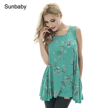 Sunbaby maternity clothes Sleeveless tank top with floral printed maternity lactation T-shirtbreastfeeding T0402
Sunbaby maternity clothes Sleeveless tank top with floral printed maternity lactation T-shirtbreastfeeding T0402