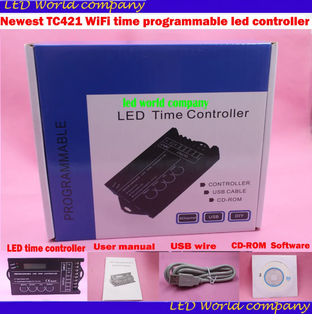 Newest TC421 WiFi time programmable led controller rgb aquarium lighting timer DC12~24V input, 5 channels,max 5*4A RGB Controler
Newest TC421 WiFi time programmable led controller rgb aquarium lighting timer DC12~24V input, 5 channels,max 5*4A RGB Controler