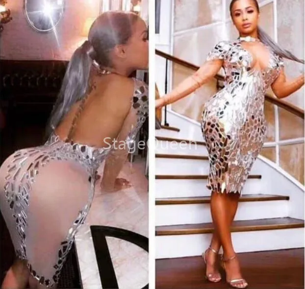 Sparkly Silver Mirrors Mesh Perspective Dress Backless Party Dresses Birthday Celebrate Costume Singer Performance Dance
Sparkly Silver Mirrors Mesh Perspective Dress Backless Party Dresses Birthday Celebrate Costume Singer Performance Dance