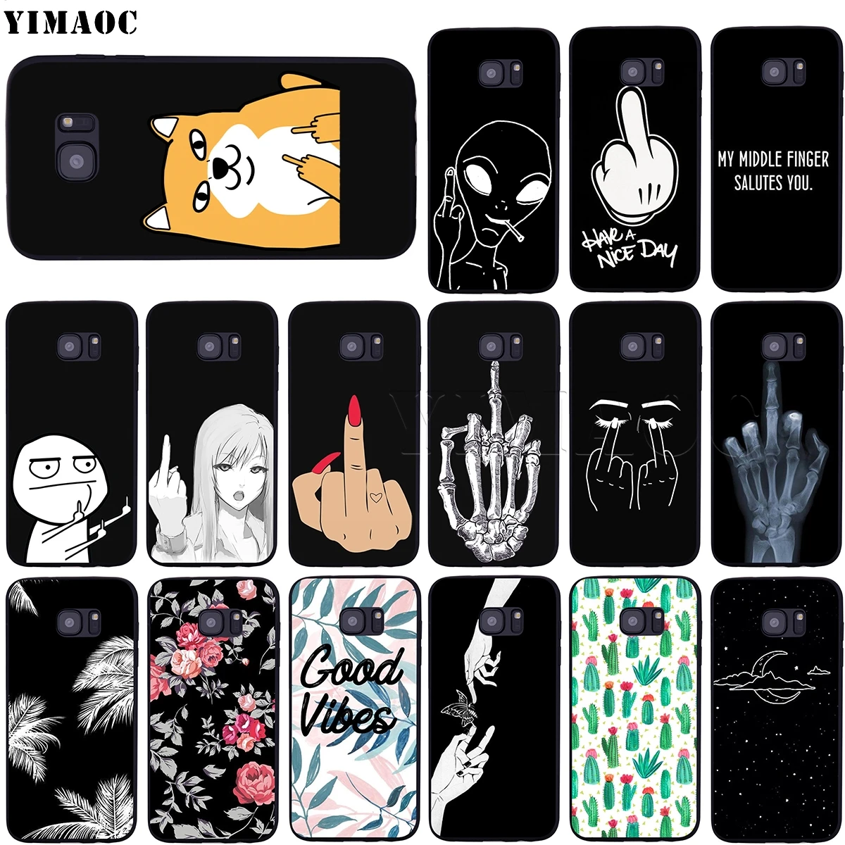 YIMAOC Cartoon Middle Finger Soft Silicone Case for Samsung Galaxy S6 S7 Edge S8 S9 Plus A3 A5 A6 Note 8 9
YIMAOC Cartoon Middle Finger Soft Silicone Case for Samsung Galaxy S6 S7 Edge S8 S9 Plus A3 A5 A6 Note 8 9