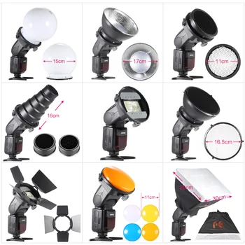 9 in 1 Speedlite Accessories Kit with Universal Mount Adapter/ Barndoor/ 20*30cm Softbox/ 2 Honeycombs/ Mini Reflector etc
9 in 1 Speedlite Accessories Kit with Universal Mount Adapter/ Barndoor/ 20*30cm Softbox/ 2 Honeycombs/ Mini Reflector etc