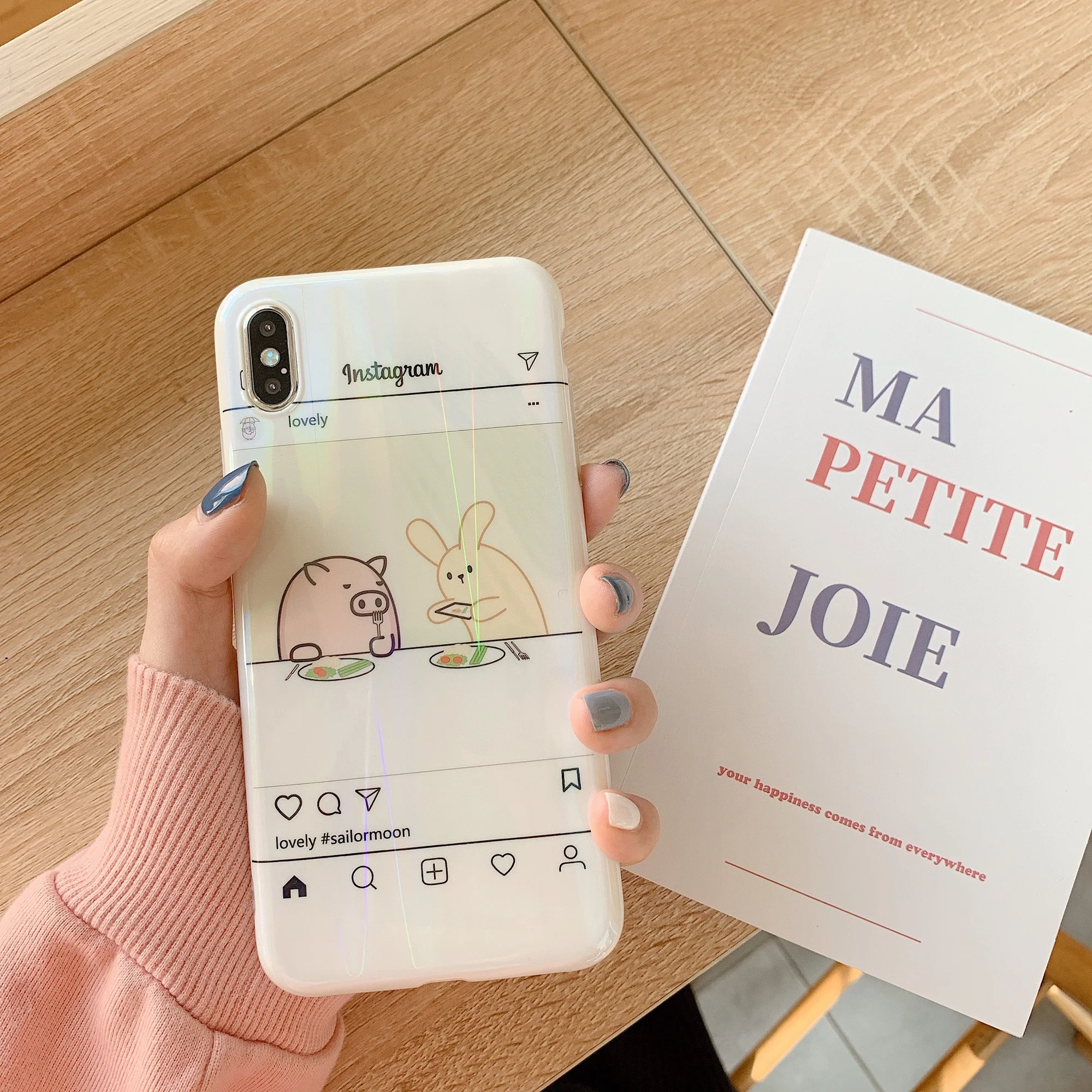 FastDeng Lovely pig patterned phone case for iPhone X XS XR XSMax cute cartoon rabbit laser cover for iPhone 6 6s 7 8 plus case
FastDeng Lovely pig patterned phone case for iPhone X XS XR XSMax cute cartoon rabbit laser cover for iPhone 6 6s 7 8 plus case