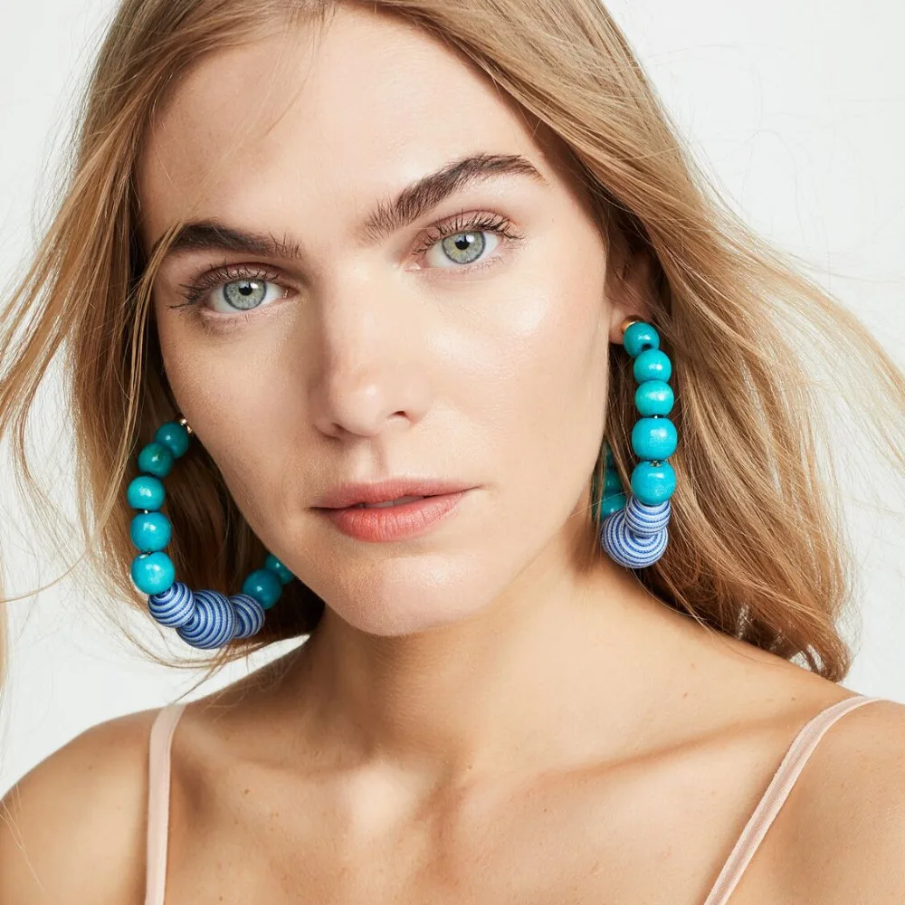 Dvacaman Pompom Beads Hoop Earrings for Women Big Round Circle Pendant Earrings Party Hanging Earrings Handmade Jewelry Wedding
Dvacaman Pompom Beads Hoop Earrings for Women Big Round Circle Pendant Earrings Party Hanging Earrings Handmade Jewelry Wedding