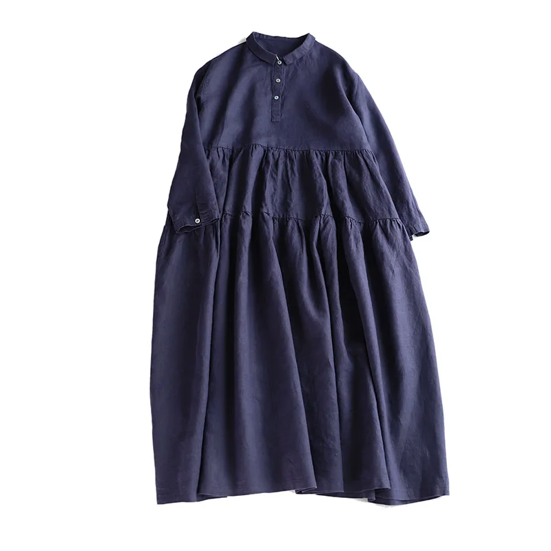 Spring Autumn Women Loose Plus Size Japanese Style Soft Comfortable Water Washed 14*14 Linen Polo Shirt Dresses
Spring Autumn Women Loose Plus Size Japanese Style Soft Comfortable Water Washed 14*14 Linen Polo Shirt Dresses