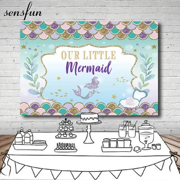 Sensfun Glitter Mermaid Girls Princess Photography Backdrop Under The Sea Birthday Party Backgrounds For Photo Studio 7x5ft 
Sensfun Glitter Mermaid Girls Princess Photography Backdrop Under The Sea Birthday Party Backgrounds For Photo Studio 7x5ft