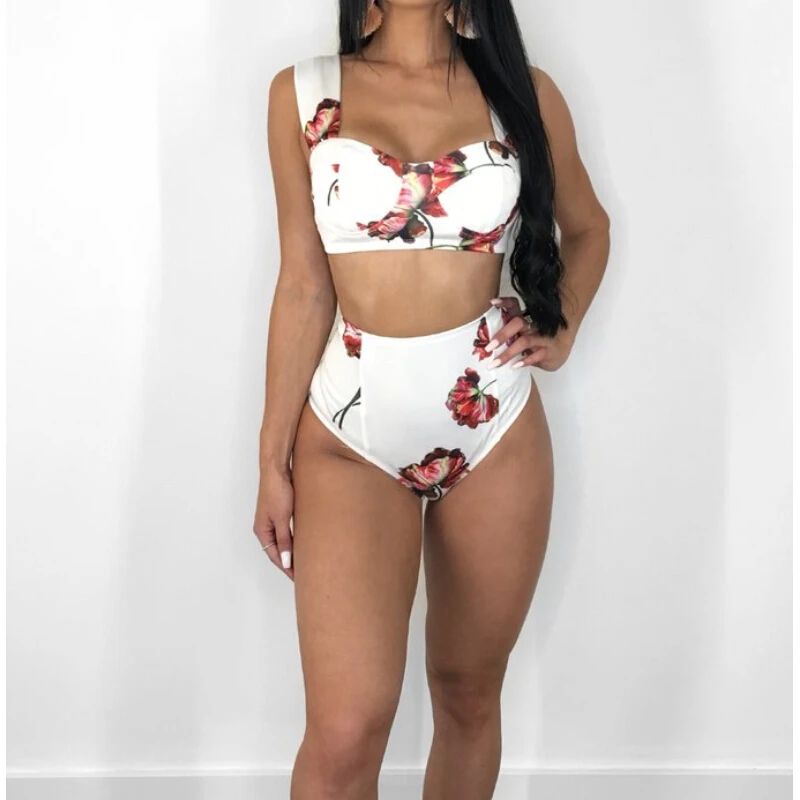 Women Push-up Padded Bra Bandage Tankini High Waist Bikini Set Swimsuit Triangle Floral Print Swimwear Bathing Suit
Women Push-up Padded Bra Bandage Tankini High Waist Bikini Set Swimsuit Triangle Floral Print Swimwear Bathing Suit