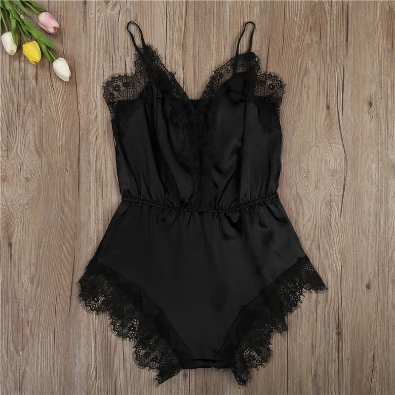 Women's Sexy Jumpsuit Lace Up Nightwear Soild Color Sleepwear Bodysuit Ladies' New Casual Romper Fashionable Summer Playsuit
Women's Sexy Jumpsuit Lace Up Nightwear Soild Color Sleepwear Bodysuit Ladies' New Casual Romper Fashionable Summer Playsuit