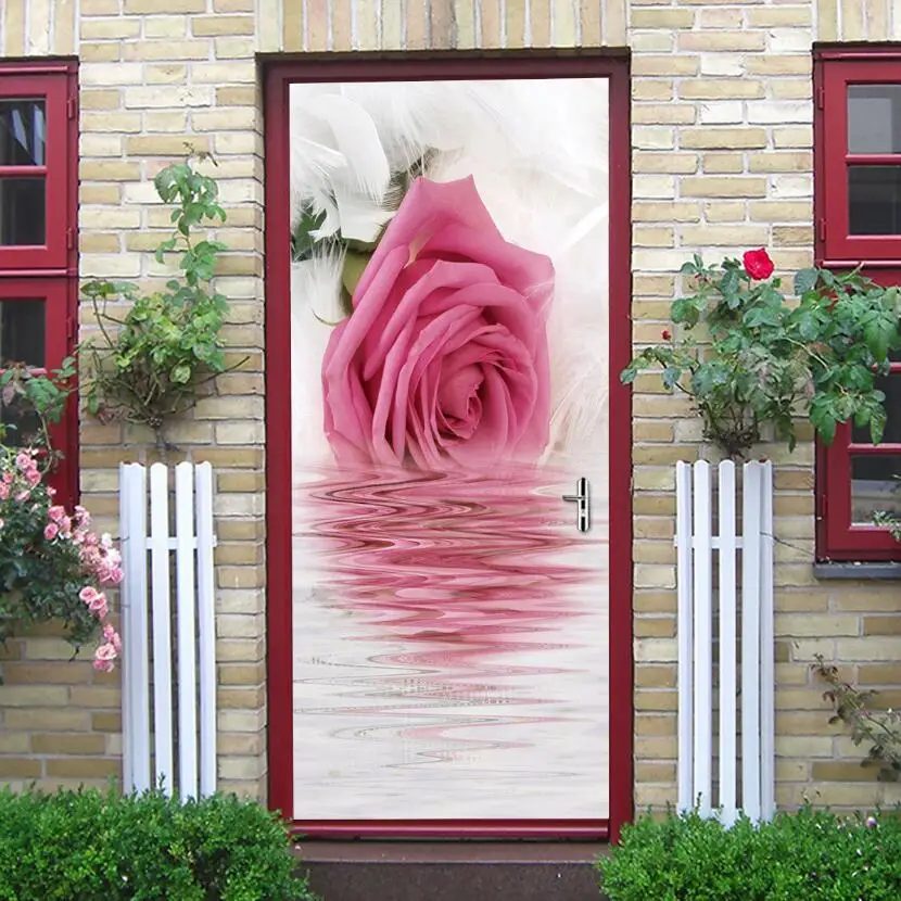 Romantic Pink Water Rose Flower Stickers Door Wedding Decoration diy Self Adhesive PVC Waterproof Sticker Adesivi per Porte W185
Romantic Pink Water Rose Flower Stickers Door Wedding Decoration diy Self Adhesive PVC Waterproof Sticker Adesivi per Porte W185