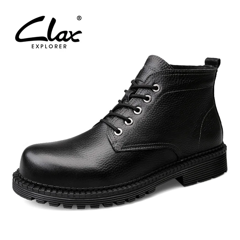 CLAX Men Work Boots Genuine Leather Autumn Winter Casual Leather Shoe Male High Boot Fur warm Snow Shoe chaussure homme Big Size
CLAX Men Work Boots Genuine Leather Autumn Winter Casual Leather Shoe Male High Boot Fur warm Snow Shoe chaussure homme Big Size